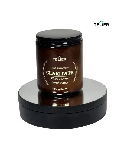 Lumânare CLARITATE  – parfum floral-citric, notă caldă – Telier