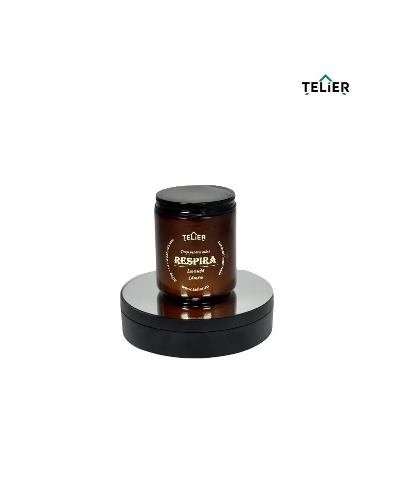 Lumânare RESPIRĂ cu lavandă și lămâie – Timp pentru Mine – Telier