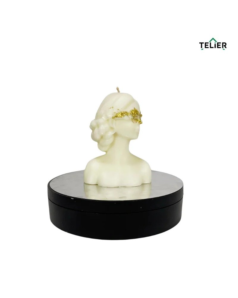 Lumânări handmade bust feminin, realizate artizanal din ceară de soia naturală
