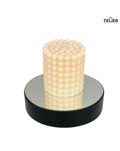 Lumânare decorativă Bubble, turnată manual, perfectă pentru decor minimalist sau cadou.