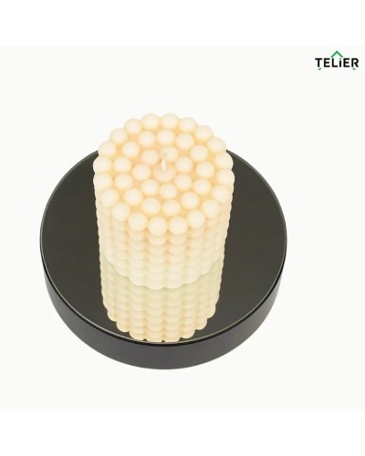 Lumânare decorativă Bubble, turnată manual, perfectă pentru decor minimalist sau cadou.