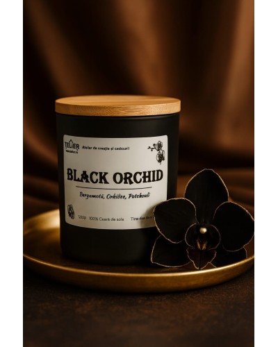 Parfum de orhidee, patchouli și bergamotă – lumânare premium