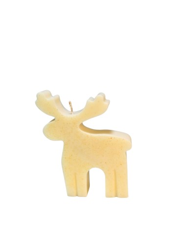 Lumânare decor de iarnă în cutie cadou 10×10 cm – Ren