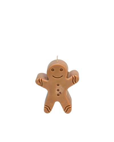 Lumânare de Crăciun în formă de turtă dulce, ideală pentru cadouri.