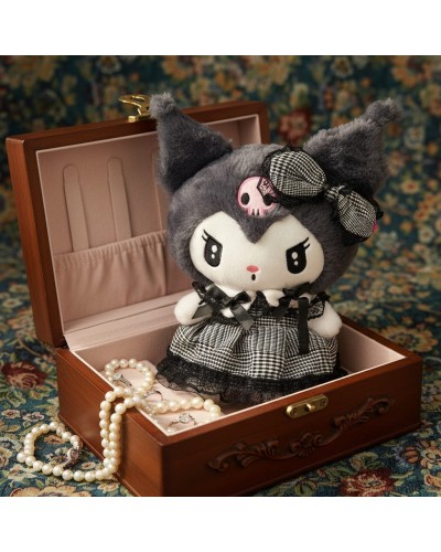 Jucărie de pluș gotic-kawaii neagră, 25 cm – cadou decorativ pentru copii