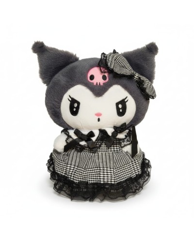 Jucărie de pluș gotic-kawaii neagră, 25 cm – cadou decorativ pentru copii