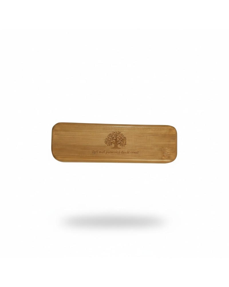 Set Cadou Pix și Cutie din Bambus Natural | Mesaj Motivațional