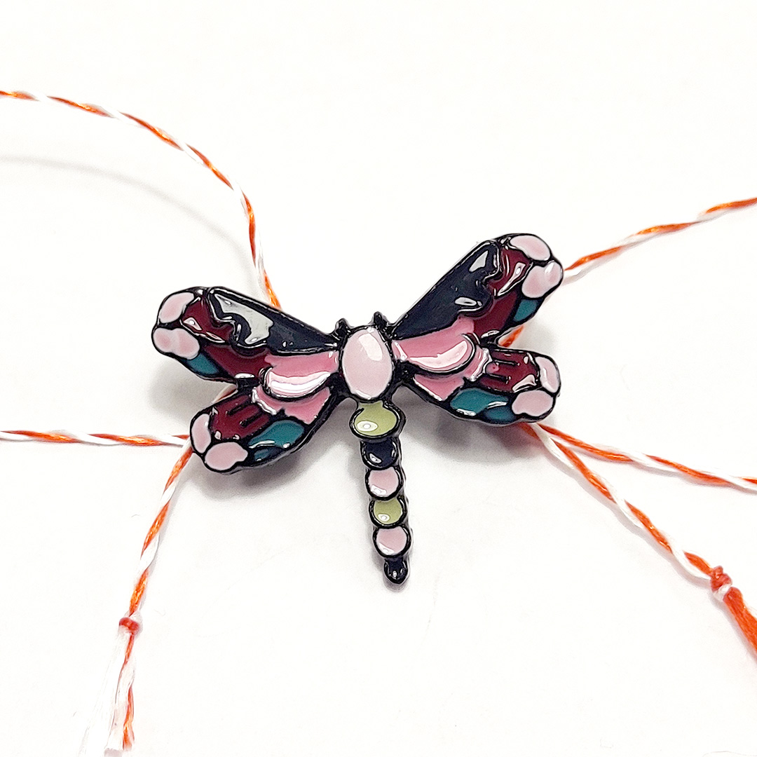 Martisor brosa Libelula colorata si decorata cu pietre sau email - Image 11