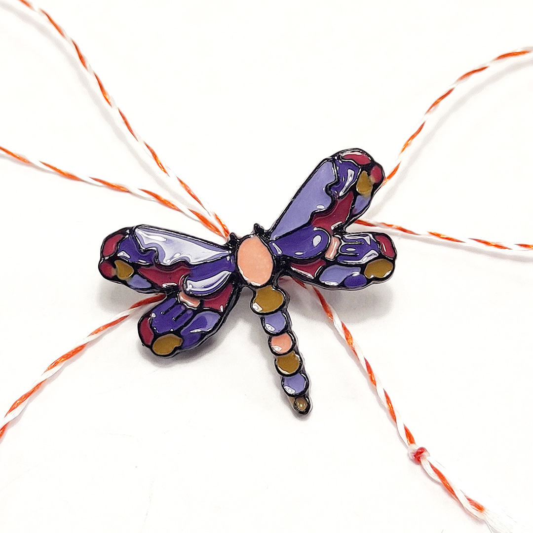 Martisor brosa Libelula colorata si decorata cu pietre sau email - Image 13