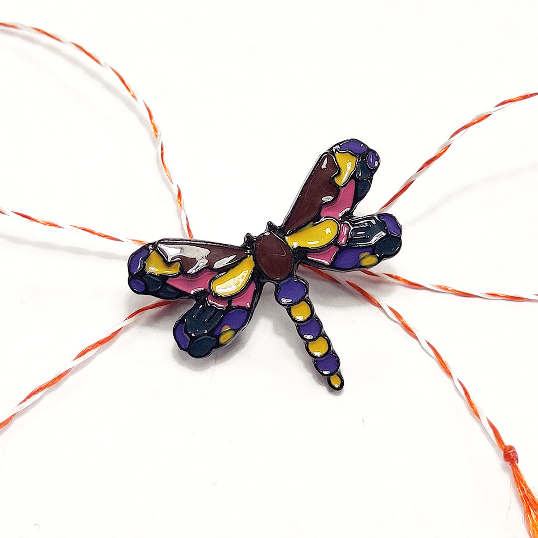 Martisor brosa Libelula colorata si decorata cu pietre sau email - Image 5