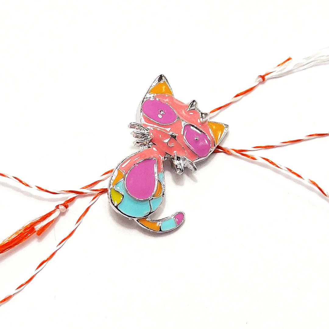 Martisor pisicuta, decorata cu pietre sau ochelari cu ac de brosa - Image 7