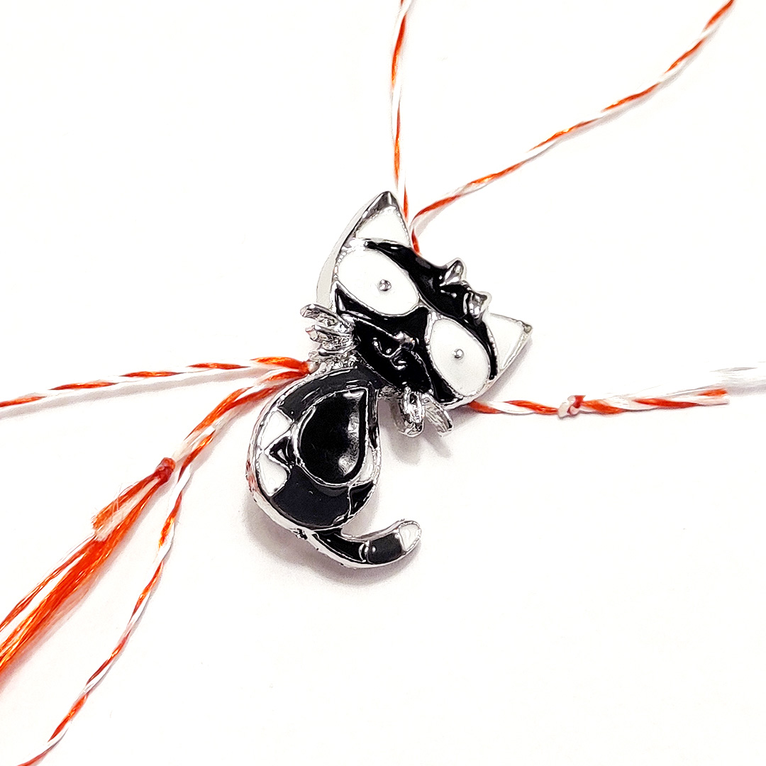 Martisor pisicuta, decorata cu pietre sau ochelari cu ac de brosa - Image 8