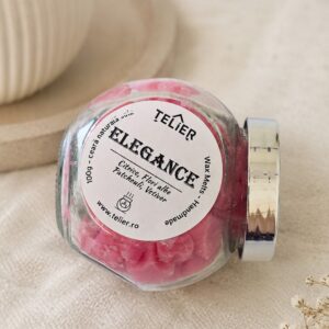 Wax Melts parfumate Elegance din ceară de soia naturală, inspirate de Mademoiselle Chanel, 100 g